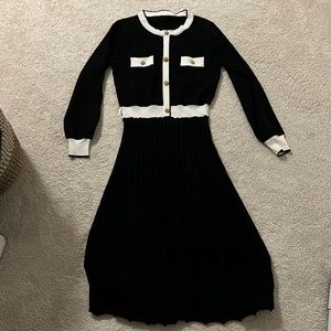 ChicWish belted contrast dress